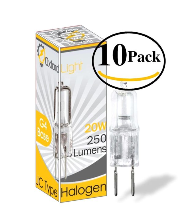 Oxford Light OL99935 (10 Pack) G4 12V JC Type, 20W, Halogen Light Bulb, Clear Bi-pin Base Halogen Lamp 10-Pack - Image 3