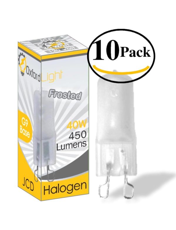 Oxford Light OL99942 (10 Pack) G9 120V 40W JCD Type, Frosted, Halogen Light Bulb, Bi Pin Halogen Lamp, 40 Watt 120 Volt 10-Pack - Image 5